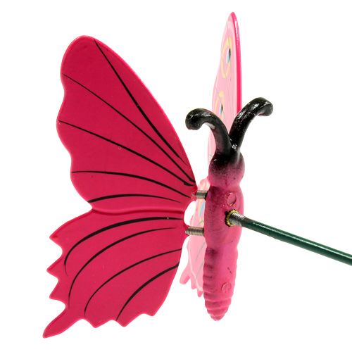 gjenstander Sommerfugl på pinne 8cm Rosa
