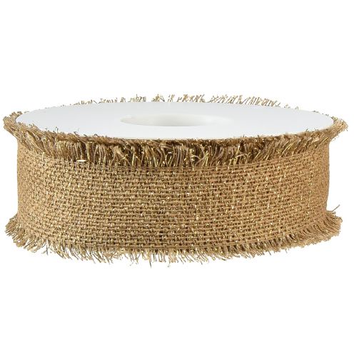 gjenstander Dekorativt bånd brune gullfrynser B40mm L15m