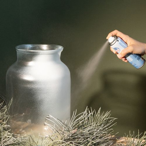 Sølvspray snøspray glitter for vinduer og vinterdekorasjon 150ml | Floristik24.no