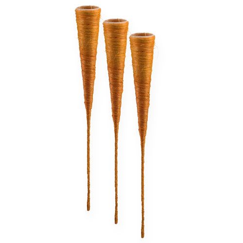 Floristik24 Spiss vase sisal oransje Ø4,5cm L60cm 5stk