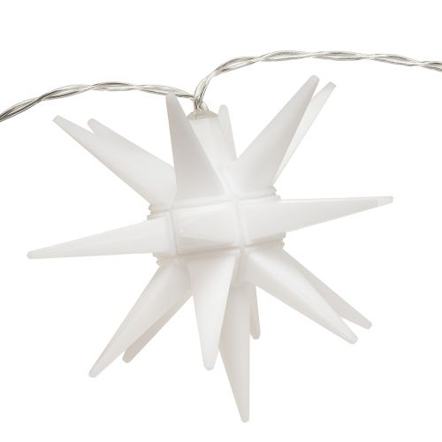 Floristik24 Stjernelyskjede hvit LED innendørs utendørs timer 225cm