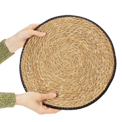 gjenstander Bordbrikket, sivgress-bordbrikket, rund, Ø35 cm, 4 stk.