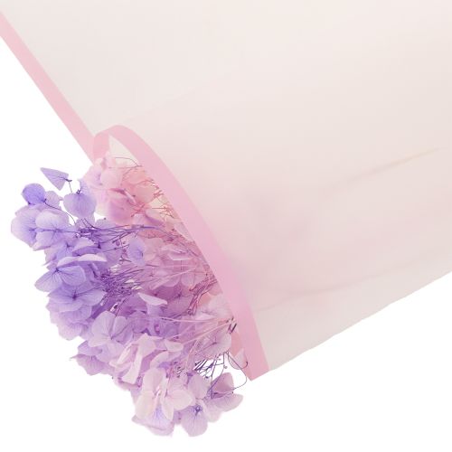 Transmatt rosa våtbestandig blomsterfolie 57 cm, tilskåret til buketter, 20 stk. | Floristik24.no