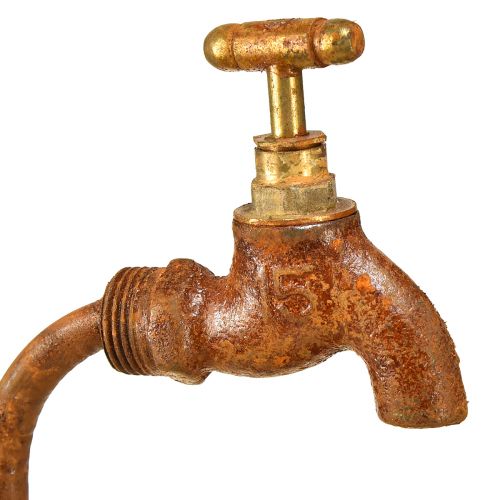 Floristik24 Plantekar patina dekorativt metall med kran H25/37/43cm sett med 3 stk