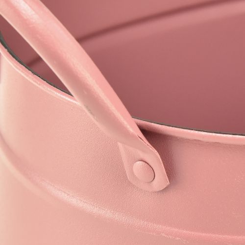 gjenstander Plantekar metall oval plantekrukke rosa 24/21/18cm sett med 3 stk