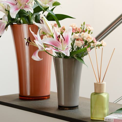 gjenstander Vase «Fizzy» Ø16cm H27cm platinagrå 1 stk