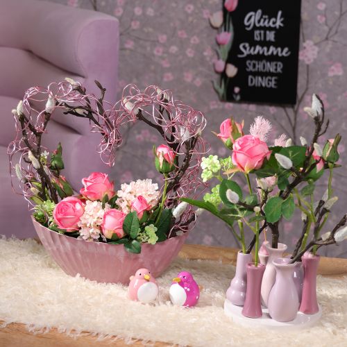 gjenstander Fugledekorasjonsfigur, søt og fargerik design til stuen, 6 cm, 6 deler