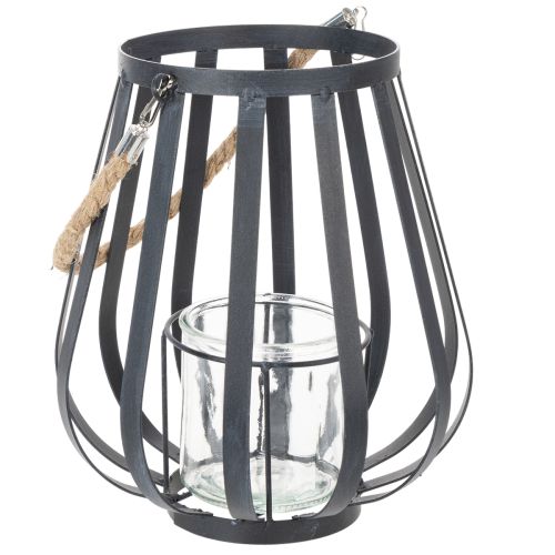gjenstander Metalllykt med glass, antrasitt, Ø23 cm, H27 cm