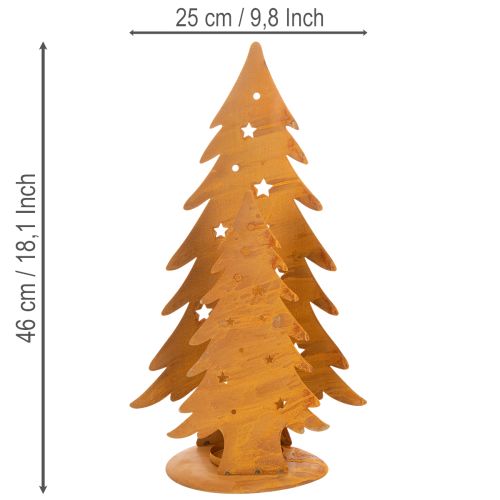 Juletrelykt, metalldekorasjon i rustikk utførelse, jul H46 cm B25,5 cm | Floristik24.no