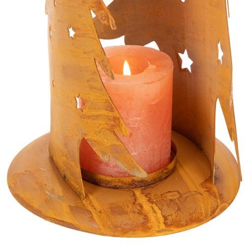 Juletrelykt, metalldekorasjon i rustikk utførelse, jul H46 cm B25,5 cm | Floristik24.no