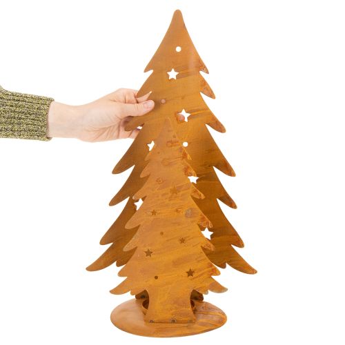 Juletrelykt, metalldekorasjon i rustikk utførelse, jul H46 cm B25,5 cm | Floristik24.no