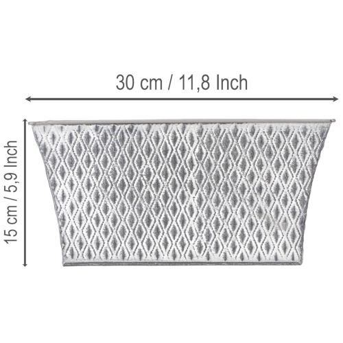 Sinkskål med diamantmønster 30 cm × 18 cm H 15 cm | Floristik24.no