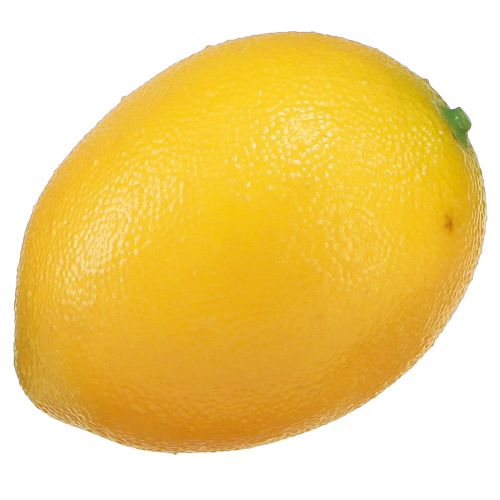 gjenstander Kunstige sitrondekorasjonsfrukter, plast, gul, for hjemmedekor og butikkvinduer, Ø5,5 cm, H8 cm, 6-pakning