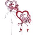 Floristik24 Blomsterplugg deco plugg &quot;Love&quot; Valentinsdag 25,5cm 16stk
