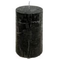 Floristik24 Sorte lys ensfargede søylelys 50x100mm 4 stk