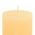 Floristik24 Stearinlys aprikos lys fargede søylelys 60×100mm 4stk