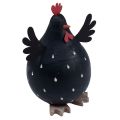 Floristik24 Dekorativ kylling sort tredekor høne påskepynt tre H13cm