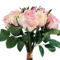 Floristik24 Kunstige Roser Rosa Krem Kunstige Roser Dekorasjon 29cm 12stk
