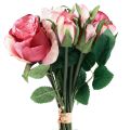 Floristik24 Kunstige Roser Rosa Kunstige Roser Pyntebukett 29cm 12stk