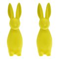 Floristik24 Flokkede kaniner Påskeharer gulgrønne 8×10×29cm 2stk