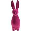 Floristik24 Bunny Flocked Påskehare Dekoration Lilla 15×15,5×47cm