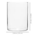 Floristik24 Glassvase høy glass sylinder blomstervase glass Ø15cm H20cm