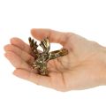 Serviettring i metall med hjortehode i gullutseende, 6 cm, 4 stk. | Floristik24.no
