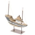 Floristik24 Skipsdekorasjon, maritim stil, tre med stativ, 20 cm