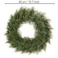 Kunstig krans av furukvistar med små kongler, 40 cm | Floristik24.no