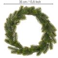 Kunstig grangrønn krans til dørdekorasjon, 35 cm | Floristik24.no