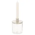 Telysholder i glass, rund,