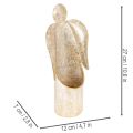 Lysestake engelfigur gull festlig dekorasjon 27 cm | Floristik24.no