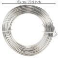 Aluminiumstråd, sølv, 3 mm, hobbytråd for kreative prosjekter, 1 kg | Floristik24.no