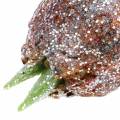 Floristik24 Amaryllis-pære med glitter kunstig brun H19cm