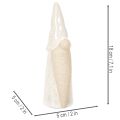 Dekorativ gnomfigur, lys keramikk, skandinavisk stil, 18 cm, 3 deler | Floristik24.no