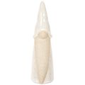 Dekorativ gnomfigur, lys keramikk, skandinavisk stil, 18 cm, 3 deler | Floristik24.no