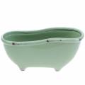Floristik24 Dekorativt badekar keramikk grå, grønn sortert 22cm x 10cm H10cm sett med 3 stk.