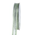 Floristik24 Gavebånd mintgrønt med sølv 15mm 20m