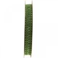 Floristik24 Jutebånd til dekorasjon, naturlig gavebånd, dekorativt bånd grønt 15mm 15m