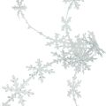 Floristik24 Satengbånd Julebånd snøfnugg hvit 25mm 5m