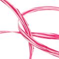 Floristik24 Bast som gavebånd rosa-hvitt 200m