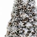 Floristik24 Dekorativ juletre stjerneanis hvitvasket glitter 30cm