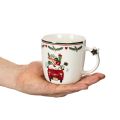 Keramikkkrus med julemotiv, bil og gaver, 9 cm | Floristik24.no