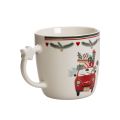 Keramikkkrus med julemotiv, bil og gaver, 9 cm | Floristik24.no