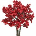 Floristik24 Dekorativ gren med røde bær bær gren høst dekorasjon 26cm 6stk