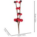 Kunstig gren med røde bær, 15 cm, 6 stk. | Floristik24.no