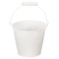 Floristik24 Hvite blikkbøtter Ø14cm H12cm 6 stk