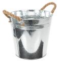 Blank metallbøtte med