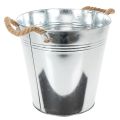 Blank metallbøtte med