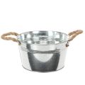 Floristik24 Blank metallbolle med tauhåndtak, Ø22 cm